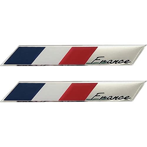 Dianzan 2pcs/Paar 3D Metall Frankreich Flaggenabzeichen Autos Aufkleber Abziehbilder Selbstklebender Auto Motorrad Dekor Aufkleber Auto-außenzubehör von Dianzan