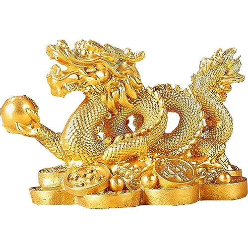 Dianzan Feng Shui Dragon Statue Ornamente Für Wohlstand Und Glücksymbol Wohlstand Home Office Dekor von Dianzan