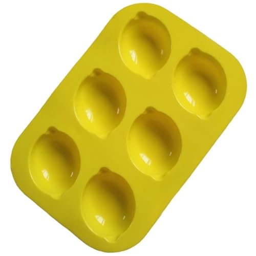 Dianzan Fruchtförmige Silikonform, 6 Tassen 3D-Zitronen-silikon-kuchenform, Mousse- Und Gelee-dessertformen, Kuchen-Cupcake-Form Für Seife, Eiswürfel von Dianzan