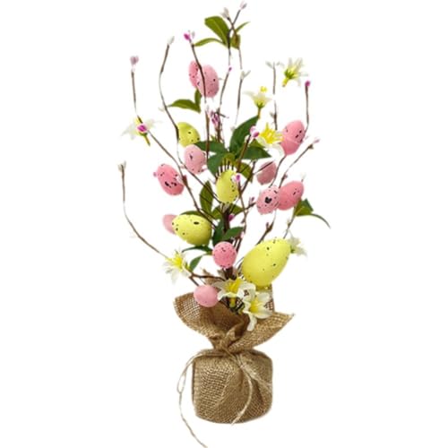 Dianzan Mini-Osterei-Baum-Bonsai-dekor, Künstliche Osterbaumdekorationen Für Osterei-baumzweig-Ornament Für Ostergeburtstag Dianzan Mini-Osterei-Baum-Bonsai-dekor, Künstliche Osterbaumdekorationen Für Osterei-baumzweig-Ornament Für Ostergeburtstag von Dianzan