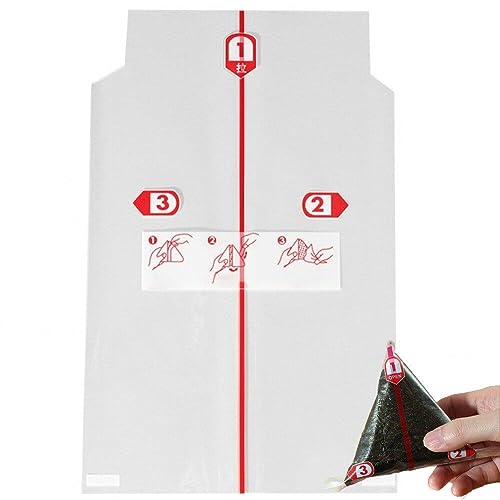 Dianzan Onigiri -wrapers, 100 Pcs Dreieck Reisball Packsack Einweg -Sushi -wickelbeutel Easy Tränen Transparentes Food -Beutel Für Heimpicknick von Dianzan