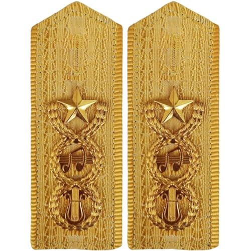 Dianzan Schulterklappen Epauletten Gold Anchor Uniform Epaulets Schulterklappen Langlebige Professionelle Uniform-Schulterklappen Für Aufführungen von Dianzan