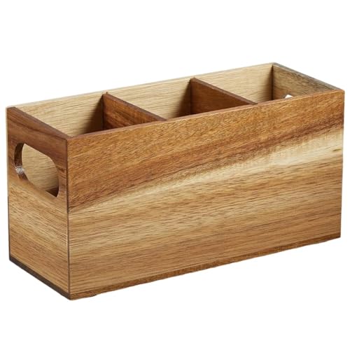 Dianzan Utensilienhalter Aus Holz, Rustikaler Küchenbesteckhalter 3 Fächern, Utensilien-Caddy-Organizer Aus Holz Für Die Küchenarbeitsplatte Dianzan Utensilienhalter Aus Holz, Rustikaler Küchenbesteckhalter 3 Fächern, Utensilien-Caddy-Organizer Aus Holz Für Die Küchenarbeitsplatte von Dianzan