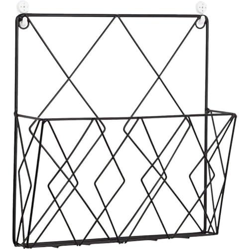 Dianzan Wandmontierter Zeitschriftenhalter Aus Metalldraht, Wandmontierter Zeitungshalter, Wandbehang-Organizer Für Akten, Bücher, Zeitschriften von Dianzan