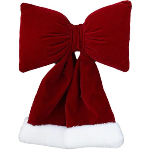 Große Rote Schleife Für Den Weihnachtsbaum, Hängende Ornamente, Weihnachtskranz, Schleifen, Weihnachtliche Dekorative Schleife Für Den Innen- Und Außenbereich, Weihnachtsdekoration von Dianzan