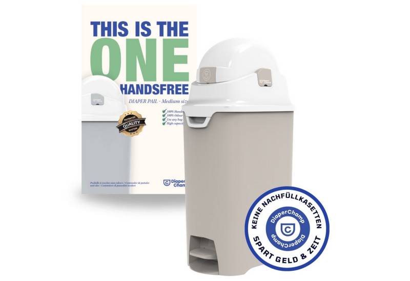 Diaper Champ Windeleimer Diaper Champ ONE Medium Handsfree Windeleimer mit Pedal geruchsdicht von Diaper Champ