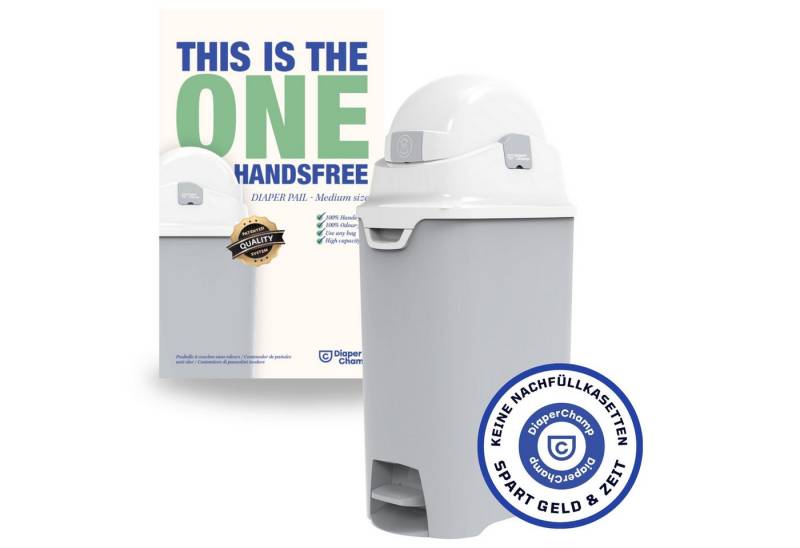 Diaper Champ Windeleimer Diaper Champ ONE Medium Handsfree Windeleimer mit Pedal geruchsdicht von Diaper Champ