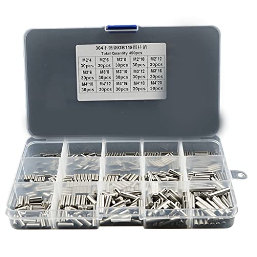 450 Stück Passstifte Aus Edelstahl Für Regale Silberfarben Positionierungsdübel M2 M3 M4 Schlitzstift Sortiment Metall Passstift Sortiment von Diarypiece