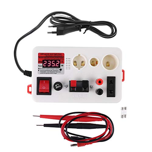 Diarypiece LED Schnelltest Licht Box Spannung Power Tester Für E27 B22 E14 Lampe Birne Für W Spannung Power Tester von Diarypiece