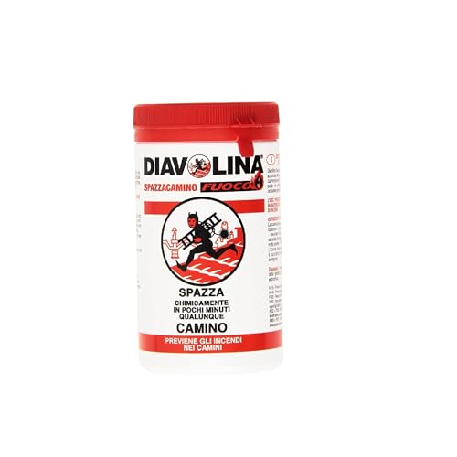 DIAVOLINA SPAZZACAMINO Pulver 270 g. 2 Dosen zur Reinigung von Rauchrohren von Diavolina