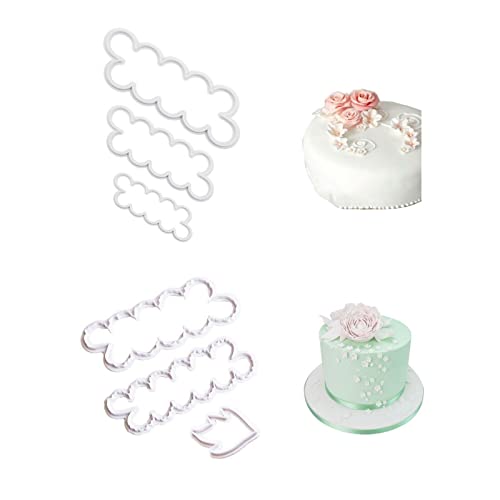 Diawell 3er Rose Cutter Fondant Blumen Ausstecher Kuchenform Kuchen Form Backen Tortendeko Modellierwerkzeug Verschiedene Größen Formrahmen Tool (3er Rosen+3er Pfingstrosen) von Diawell