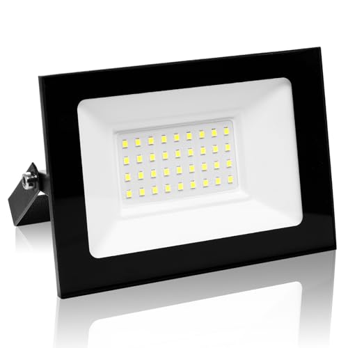 Dibaful 30W LED Strahler Außen | Scheinwerfer 6500K Kaltweiß IP66 Wasserdicht Außenstrahler Fluter für Garten Sportplatz Dibaful 30W LED Strahler Außen | Scheinwerfer 6500K Kaltweiß IP66 Wasserdicht Außenstrahler Fluter für Garten Sportplatz von Dibaful