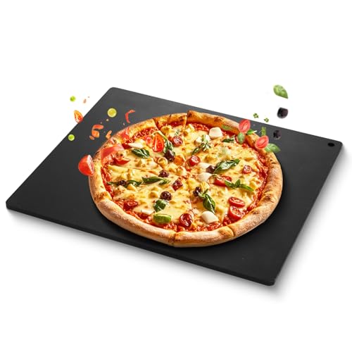 Dibaful 38 x 33cm Backstahl in 8mm Stärke für Pizza Brot | Pizzabackstahl für Backofen Ofen und Grill | Baking Steel Stahl Stahlplatte Rechteckig Pizzastein von Dibaful