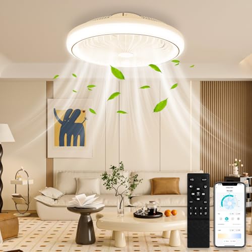 Dibaful 70W LED Deckenventilator mit Beleuchtung Deckenlampe | Deckenventilatoren App und Fernbedienung 6-Gang | Deckenleuchte Dimmbar Ventilator Timer für Schlafzimmer Wohnzimmer Esszimmer Ø47cm Dibaful 70W LED Deckenventilator mit Beleuchtung Deckenlampe | Deckenventilatoren App und Fernbedienung 6-Gang | Deckenleuchte Dimmbar Ventilator Timer für Schlafzimmer Wohnzimmer Esszimmer Ø47cm von Dibaful