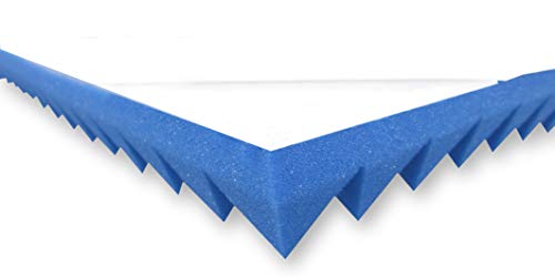 Akustikpur Akustikschaumstoff Pyramidenschaumstoff Color Blau SELBSTKLEBEND - (ca. 49 x 49 x 5 cm) Schalldämmmatten zur effektiven Akustik Dämmung von Dibapur