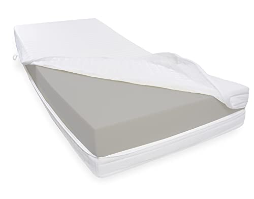 Dibapur® RH5 Kaltschaummatratze (RG40) FEST bis ca. 180 Kg Doppeltuchbezug Gesamthöhe ca. 25 cm (140 x 190 cm) von Dibapur