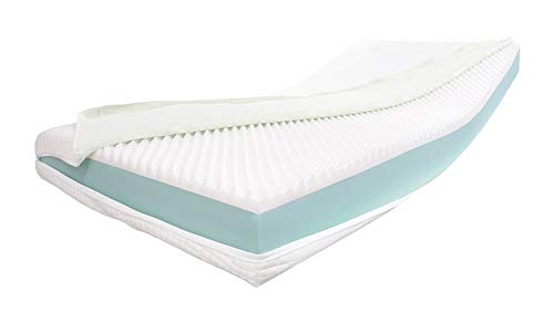 Dibapur® Visco Orthopädische Visco + Kaltschaummatratze (Hohes Raumgewicht) Auswahl x ca.16 cm Kern mit einem glatten 3D Air Fresh Bezug ca. 16,2 cm - Made in Germany (110x190 H2) von Dibapur