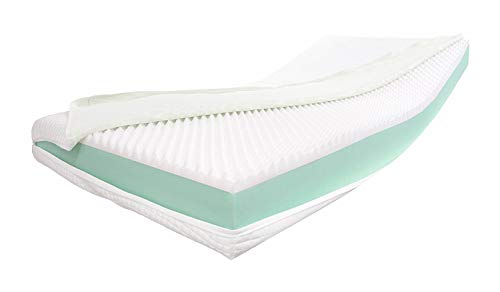 Dibapur® Visco Orthopädische Visco + Kaltschaummatratze (Hohes Raumgewicht) Auswahl x ca.16 cm Kern mit einem glatten 3D Air Fresh Bezug ca. 16,2 cm - Made in Germany (115x200 H3) von Dibapur