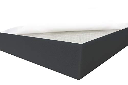 Dibapur ® Black FSE • Flamm hemmend SELBSTKLEBEND Raum Akustik Schaumstoff Dämmung Schallschutz (50x50x8 cm) von Dibapur