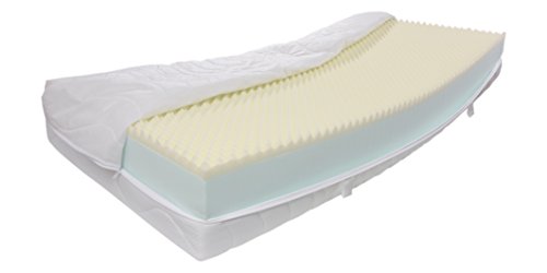 Dibapur 25 cm Höhe ca. Matratze VISCO Life XXL: Orthopädische Kaltschaummatratze (Hohes Raumgewicht) (200x190) x ca.23,5 cm Kern mit gesteppten Doppeltuchbezug ca. 24.5/25 cm cm - Made in Germany von Dibapur