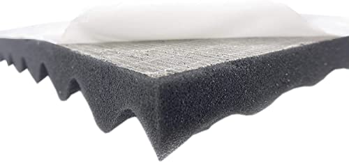 Dibapur Noppenschaumstoff Selbstklebend 100x200x4 cm Akustikschaumstoff Schall Dämmung zur effektiven Akustik Dämmung von Dibapur