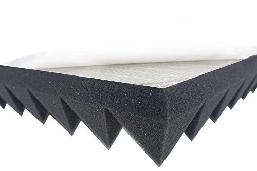 Pyramidenschaumstoff SELBSTKLEBEND TYP 100x50x5 Akustikschaumstoff Schalldämmmatten zur effektiven Akustik Dämmung von Dibapur