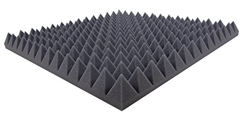 • Dibapur ® • B-Ware in geprüfter Qualität nochmals bis zu 50% reduziert!! • Pyramidenschaumstoff Anthrazit Schwarz • Akustikschaumstoff • 10 Stk. ca. 50x50x5 cm • Schaumstoff Noppenschaum • von Dibapur
