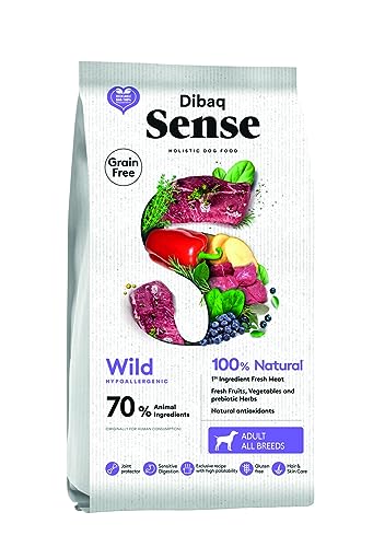 Dibaq Sense Dog Grain Free Wild: Hirsch- und Wildschweinfutter für erwachsene Hunde, 100% natürlich und getreidefrei, 10 kg von Dibaq Sense