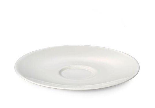 Café au Lait Untertasse Fine Bone China Coupe weiß von Dibbern
