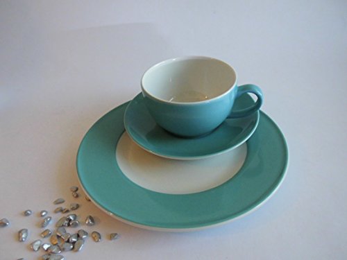 Dibbern SONDERAKTION - Originalware Solid Color - Kaffeetasse m.U. 0,25 + Teller 21 cm - malibu - NEU von Dibbern