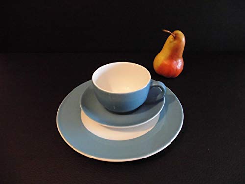 Dibbern SONDERAKTION Solid Color - Kaffeetasse m.U. 0,25 + Teller 21 cm - Vintage Blue - NEU von Dibbern