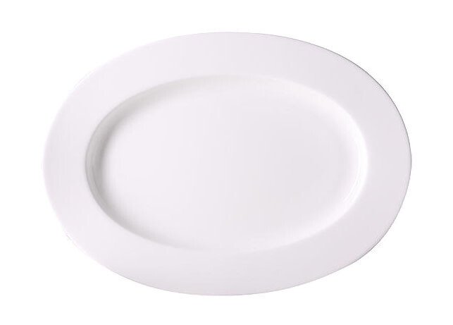 Platte oval 39 cm Fine Bone China Classic weiß von Dibbern