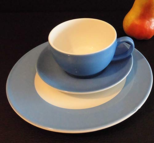 SONDERAKTION - Dibbern Solid Color - Kaffeetasse m.U. 0,25 + Teller 21 cm - lavendelblau - NEU von Dibbern