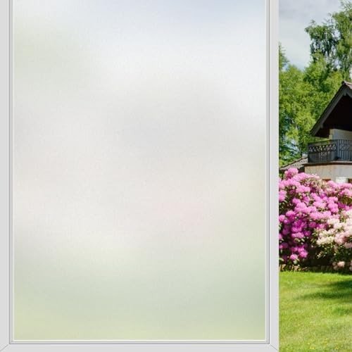 Diboniur Milchglasfolie 90 * 200cm,Fensterfolie Blickdicht Selbstklebend,Sichtschutzfolie Fenster Window Privacy Film,Milchglasfolie Selbstklebend Fenster Für Balkon, Badezimmer, Schlafzimmer von Diboniur