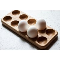 Eierhalter Aus Holz - Osterständer Holzständer Holzeihalter Eichenholzhalter Halter Für 10 Eier-Osterei-Tablett Ostergeschenk Sie von DibrovaStore