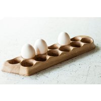 Eierständer - Eierhalter Holzboxen Für Eier Halter 12 Holzei Tablett Halterständer von DibrovaStore