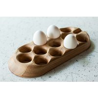 Tablett Für Eier - Holzei Halterständer 12 Eierhalter Holzboxen Tassen Zum Frühstück Holz von DibrovaStore