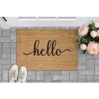 Hello Fußmatte - Willkommen Herbst Frühling Sommer Niedliche von DiceCubeCo