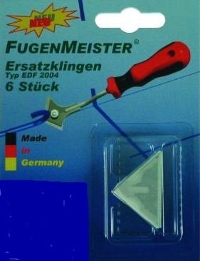 Ersatzklingen 6er Pack Delta Fugenschneider Profi von Dichtstoff Klebstoff Messer