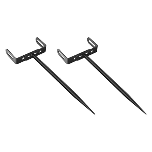Dickly 2x Fallrohr Halterungen Unterstützung Hof Rostfrei Heavy Duty Stabile Effiziente Entwässerung Industrie Rasen Einstellbare Größe, Schwarz von Dickly