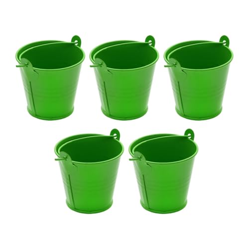 Dickly 5 stück Verzinktem Metall Eimer EIS Eimer Farbe Handwerk Container Dekorative, GrÜn von Dickly