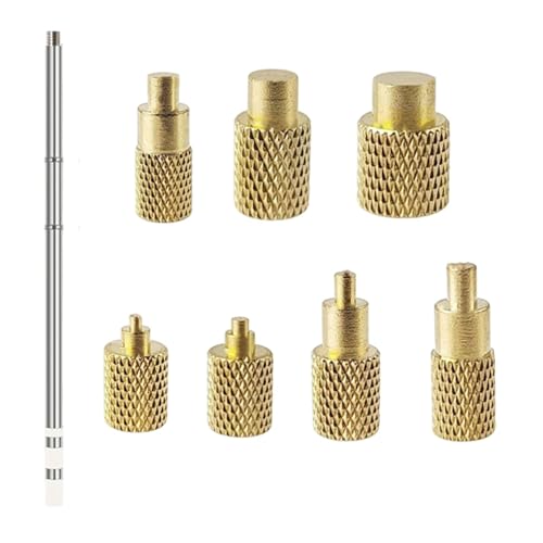 Dickly 7 Stück Soldering Iron Tips Installation Kit Presswerkzeug Komponenten 3D Drucker Hot Melt Messing Knurled Nut für Technikbegeisterte Und Modellbau A, T12 von Dickly