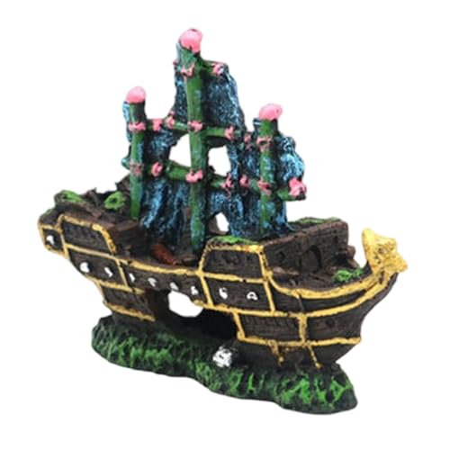 Dickly Aquarium Schiffswrack Wrack Schiff Dekoration Kreative Boot Statue Harz Hohl Höhle Dickly Aquarium Schiffswrack Wrack Schiff Dekoration Kreative Boot Statue Harz Hohl Höhle von Dickly