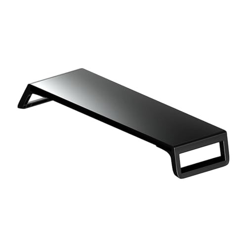 ComputerRiser, Ständer, Schreibtisch für Drucker, Desktop-Regal für PC-Bildschirm, Holz, Bürobedarf, schwarz und schwarz von Dickly