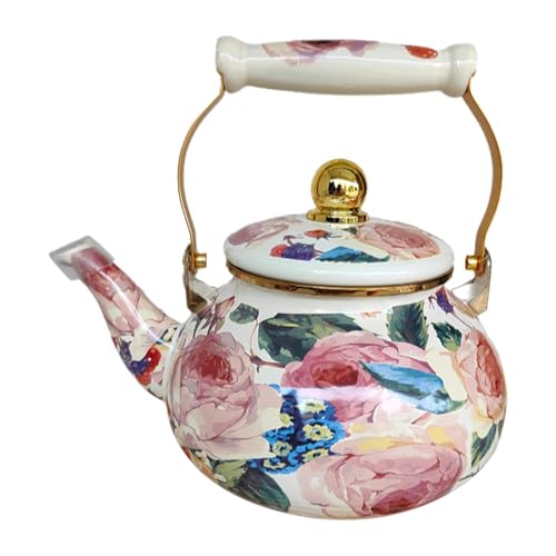 Dickly Emaille Teekessel, Großer Wasserkocher mit Griff, für Kaffee Und Tee in Der Küche, Style C Dickly Emaille Teekessel, Großer Wasserkocher mit Griff, für Kaffee Und Tee in Der Küche, Style C von Dickly