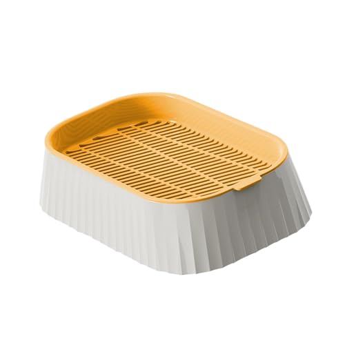 Dickly Getreide Keimgerät Tablett Hydrokultur Box Soilless Topf Katze Gras Pflanzer für Home Office, Gelb von Dickly