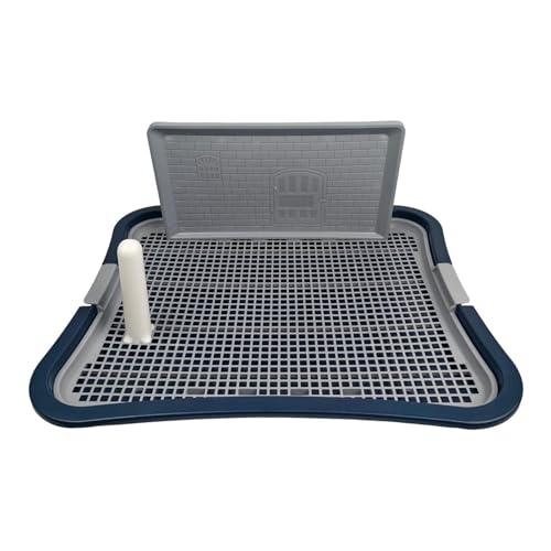 Dickly Hundetoilette Hundetrainingstoilette mit Säule Katzentoilette Indoor Hunde Töpfchen Tablett, Blau Dickly Hundetoilette Hundetrainingstoilette mit Säule Katzentoilette Indoor Hunde Töpfchen Tablett, Blau von Dickly