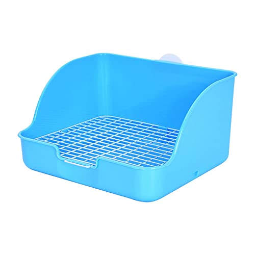 Dickly Kaninchen Pee Pan Tablett Bettwäsche Käfig Töpfchen Box Bunny Töpfchen Ecke für Galesaur, Blau Dickly Kaninchen Pee Pan Tablett Bettwäsche Käfig Töpfchen Box Bunny Töpfchen Ecke für Galesaur, Blau von Dickly