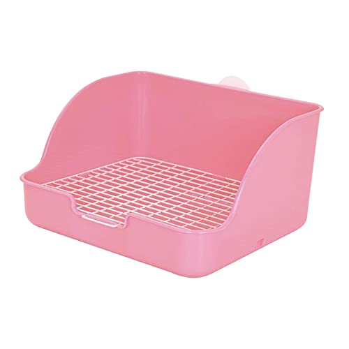 Dickly Kaninchen Pee Pan Tablett Bettwäsche Käfig Töpfchen Box Bunny Töpfchen Ecke für Galesaur, ROSA Dickly Kaninchen Pee Pan Tablett Bettwäsche Käfig Töpfchen Box Bunny Töpfchen Ecke für Galesaur, ROSA von Dickly