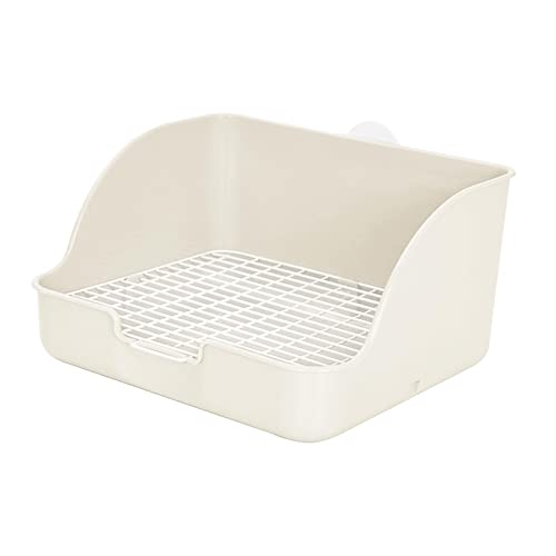 Dickly Kaninchen Pee Pan Tablett Bettwäsche Käfig Töpfchen Box Bunny Töpfchen Ecke für Galesaur, Weiß von Dickly